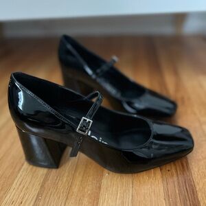 Calvin Klein patent leather mary jane heels shoes